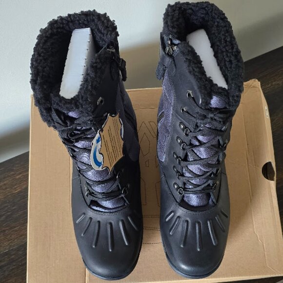 NIB Timberland Black Winter Rubber Sole Lightweight Warm Sherpa Winter Boots - Picture 5 of 16